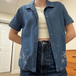 Denim S/S blouse